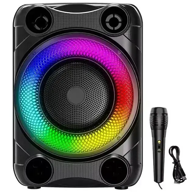 Бездротова караоке колонка з мікрофоном та RGB-підсвічуванням Sing-e ZQS8148