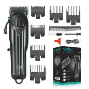 Машинка для стрижки волосся VGR V-282 6 насадок, LED Display