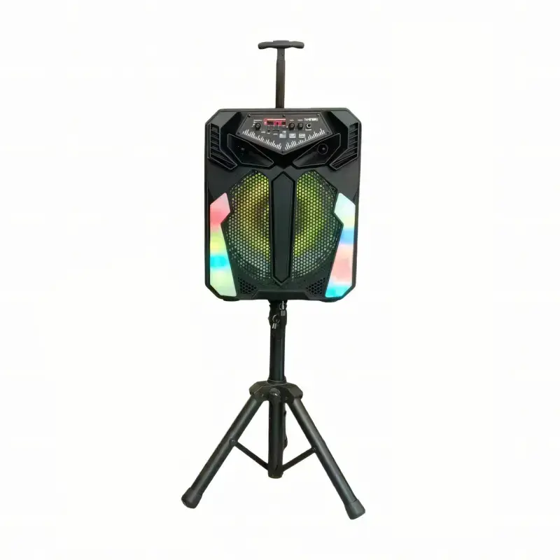 Портативна колонка валіза Kimiso QS-1214 12 inch з мікрофоном та світломузикою, 900 Вт - Зображення 2