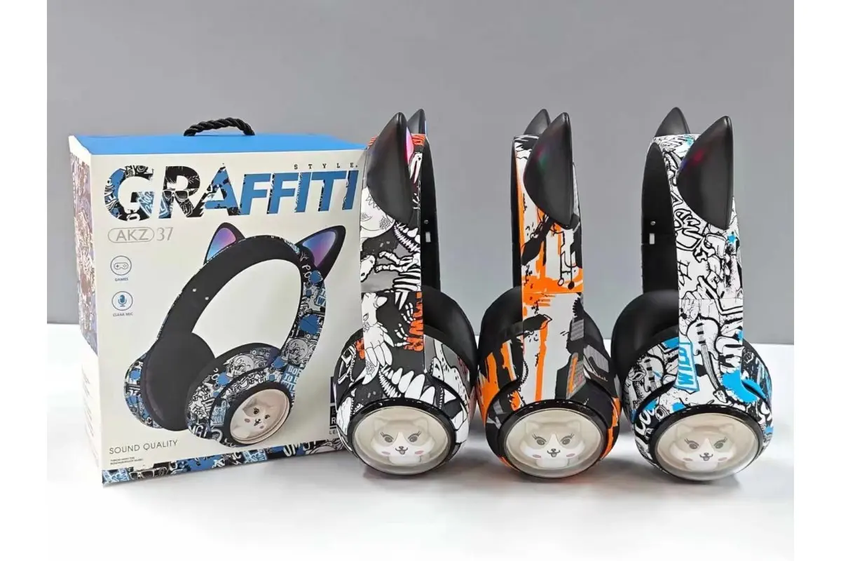 Навушники накладні бездротові AKZ-37 з LED - Зображення 2