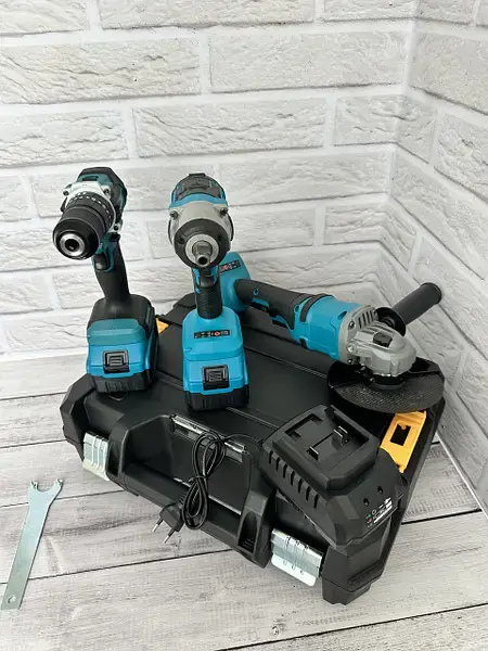 Набір інструментів 3 в 1 20V/4A Шуруповерт, Болгарка, Гайковерт - Зображення 2