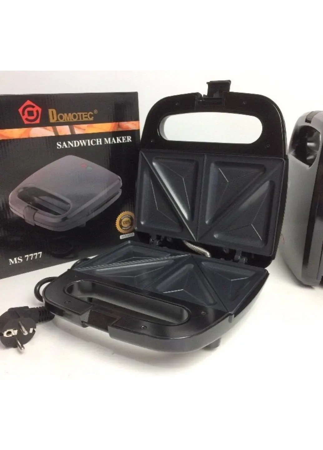 Сендвічниця Domotec MS 7777 з антипригарним покриттям 750W 220-240V 50/60Hz - Зображення 3