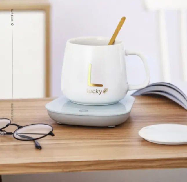 Чорна Чашка на подставке с подогревом Stenson YG01317 L 400мл - Зображення 8