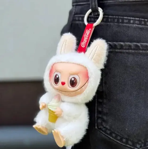 Іграшка Лабубу сюрприз м'який брелок Labubu McDonalds Coca-Cola Series для сумки ключів - Зображення 2