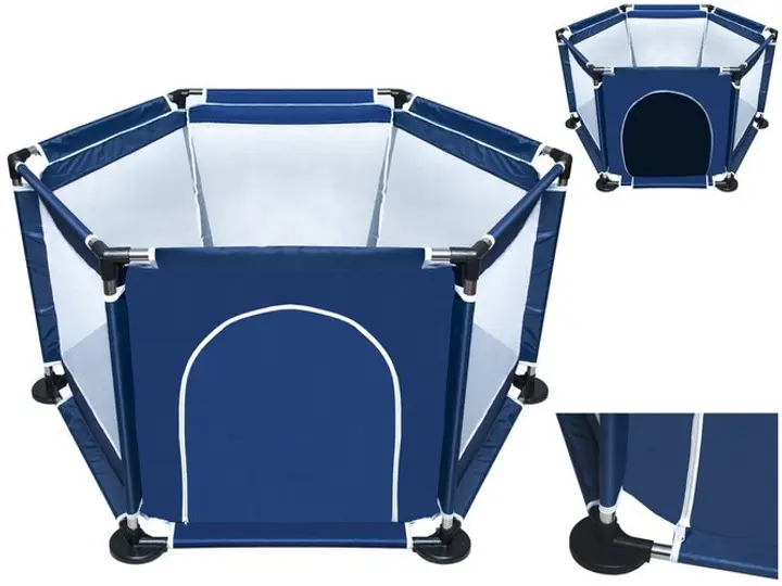 Манеж дитячий Malatec 126х109х65, 5 см темно-синій