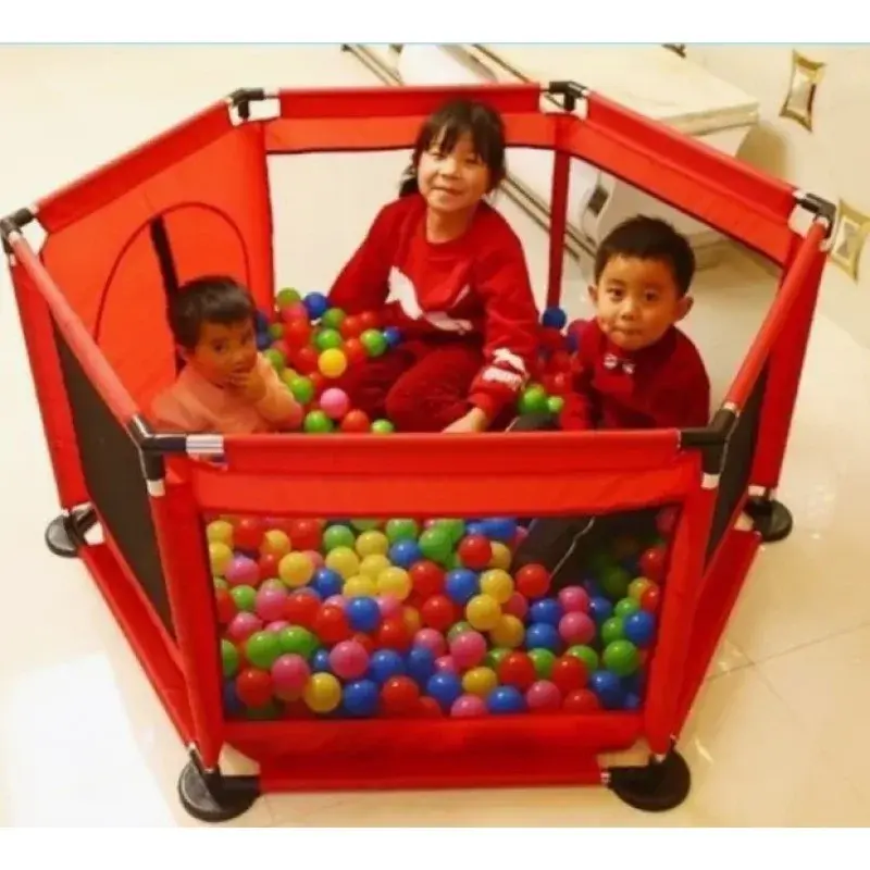 Дитячий манеж для розвитку IMBABY 6 секцій - із парканом для малюків - сухий басейн для дитячих ігор, для куль або килимка - Зображення 6