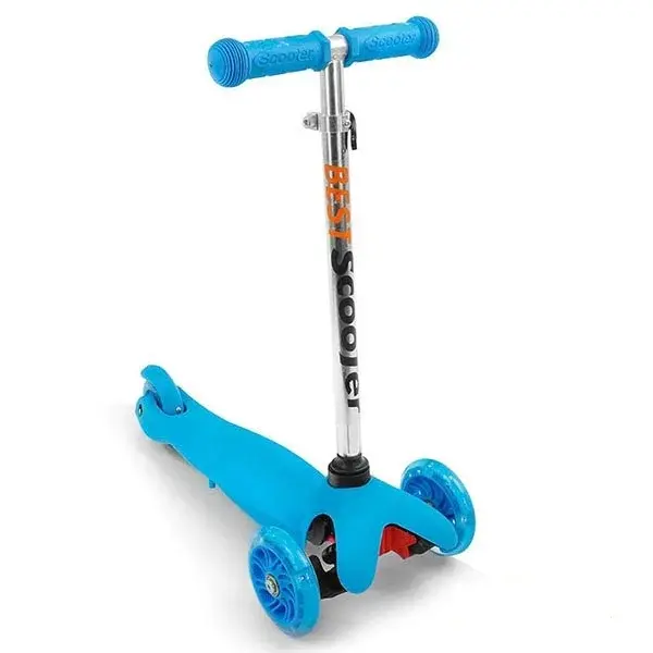 зелений Триколісний самокат з колесами, що світяться - Зображення 4