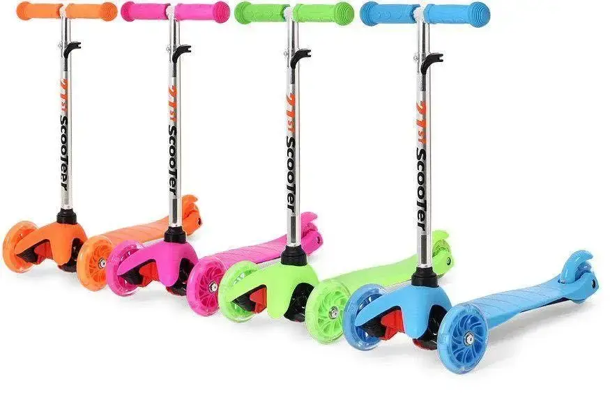 зелений Триколісний самокат з колесами, що світяться - Зображення 6