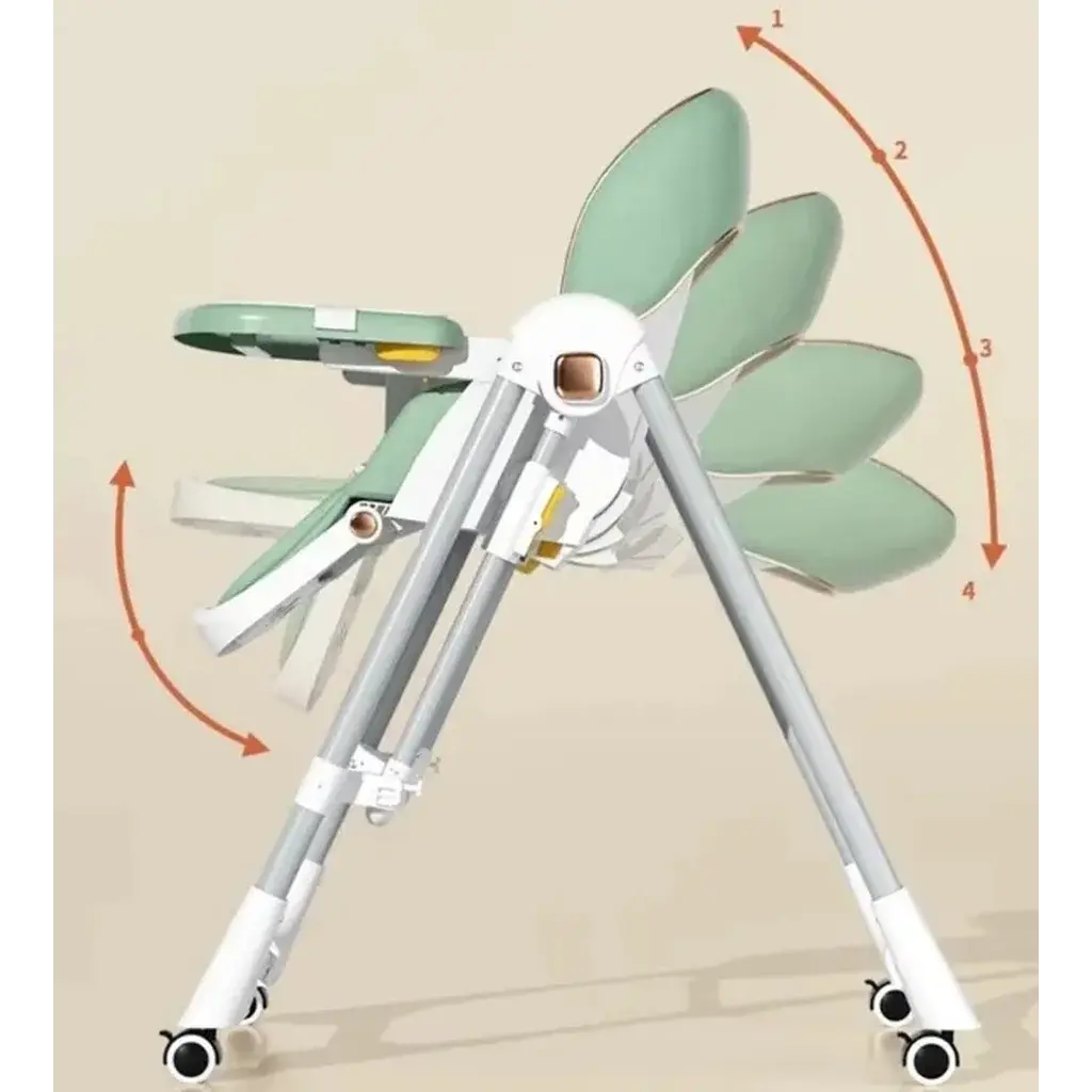 Дитячий стільчик-шезлонг для годування з регульованою спинкою та столиком 2в1 BabyChair Z901 - Зображення 5