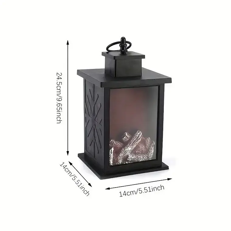 Декоративна лампа з ефектом полум'я розмір 14×14×24,5 см - Зображення 4