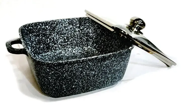 Каструля казан із кришкою Benson BN-361 з литого алюмінію 3 л Чорний (BN-361) - Зображення 2