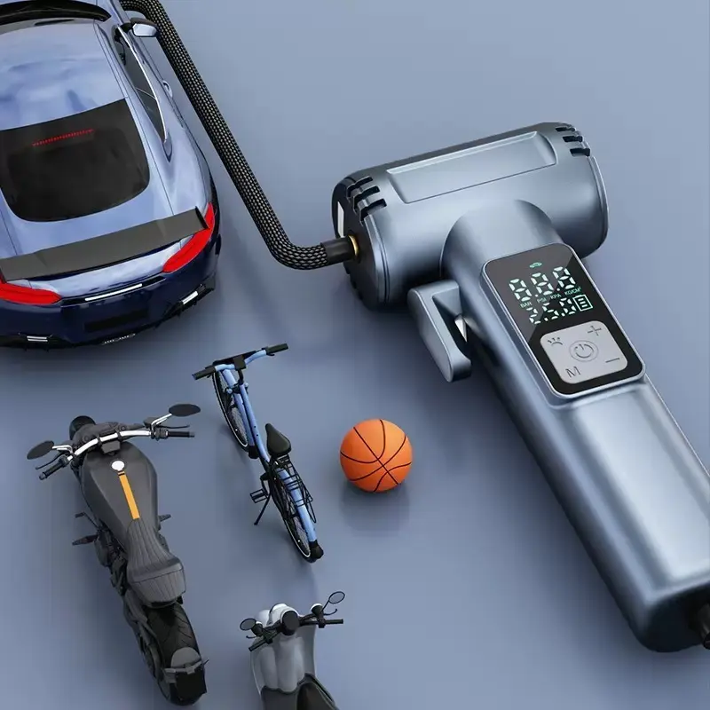 Автомобільний компресор 150PSI 12V, що перезаряджається, з Powerbank SW-201B - Зображення 2