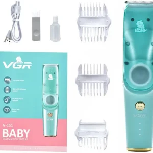 Безшумна машинка для стрижки дітей та немовлят VGR Baby V-151, Бездротовий тример 3 насадки з витяжкою