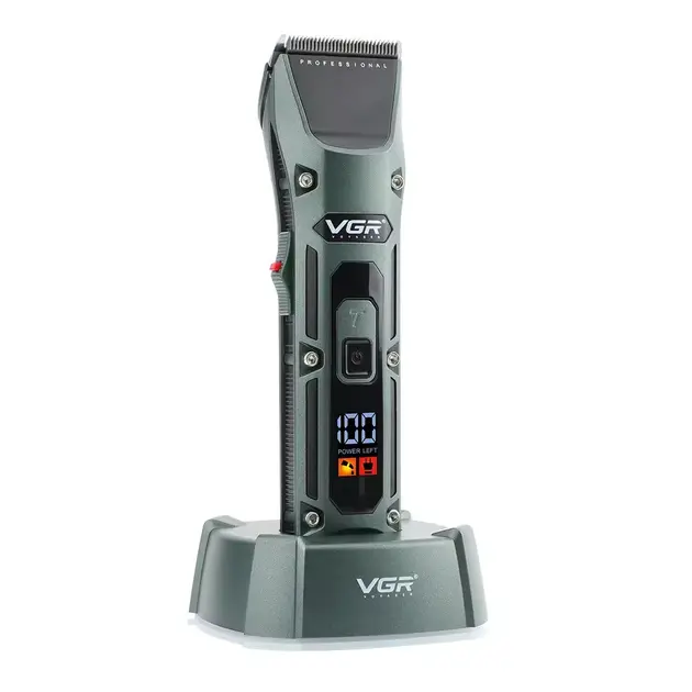 Акумуляторна машинка для стрижки VGR V-696 Professional 4 led display - Зображення 3
