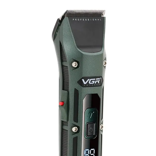 Акумуляторна машинка для стрижки VGR V-696 Professional 4 led display - Зображення 4
