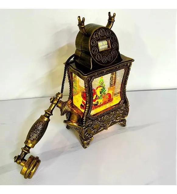 Новорічний ліхтар з Санта-Клауса у формі старовинного телефону 814 - Зображення 3