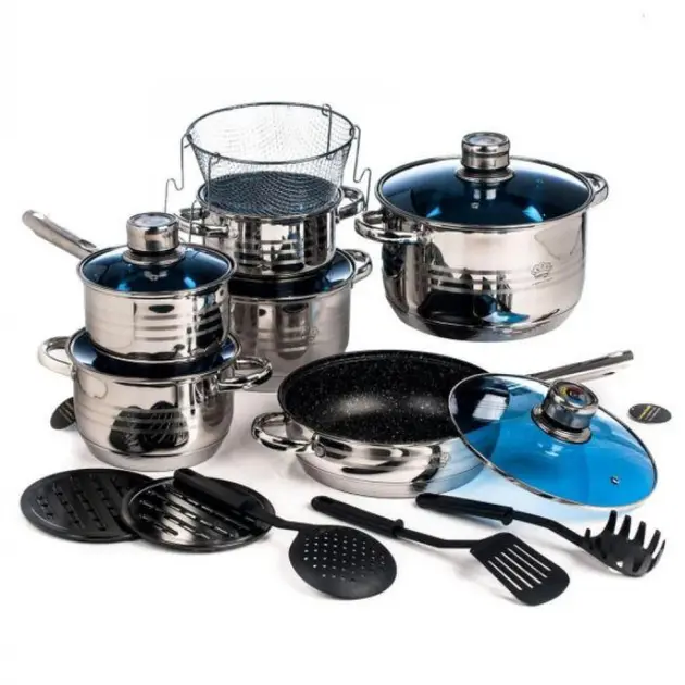 Набір кухонного посуду 18 предметів German Family LUX GF-2054 - Зображення 2