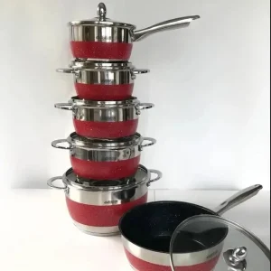 Набір посуду Benson із нержавіючої сталі 12 предметів (BN-294)