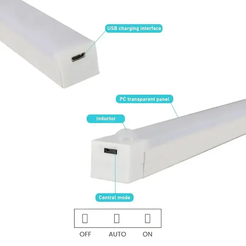 Світильник з датчиком руху 30 см, тепле біле світло - Зображення 2