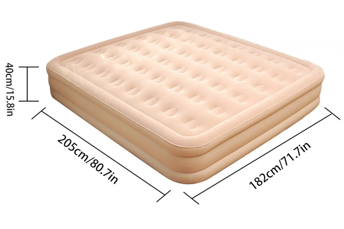 Надувний матрац двоспальний JR-5063 (200*180*40см) з акумуляторним насосом типу Type-C - Зображення 3