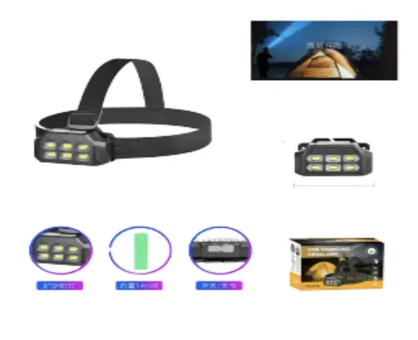 Налобний акумуляторний ліхтар Saiqi SQ-816, ЗУ microUS - Зображення 3