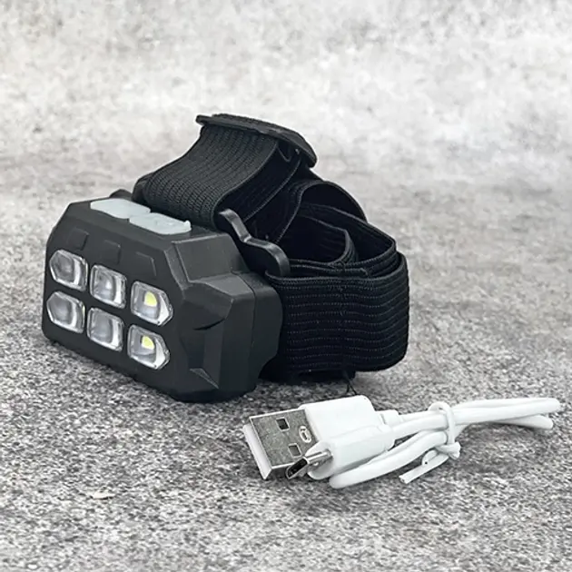 Налобний акумуляторний ліхтар Saiqi SQ-816, ЗУ microUS - Зображення 2