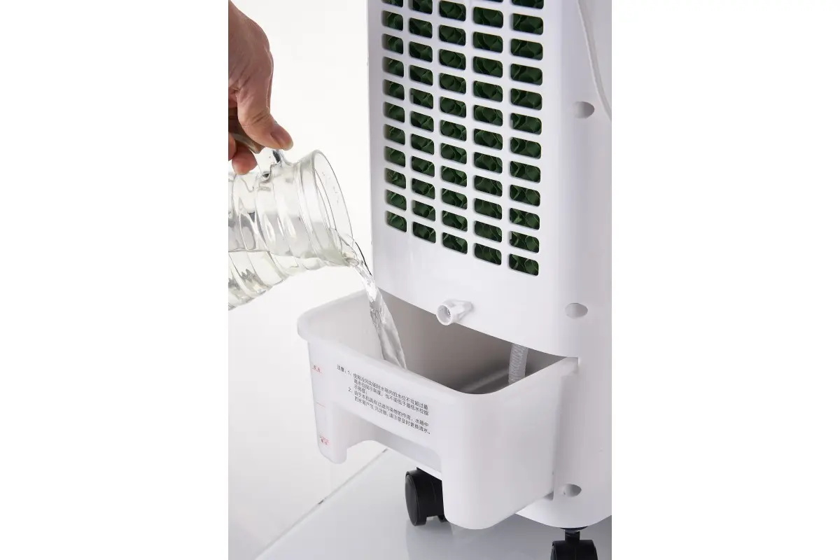 Охолоджувач повітря Germatic SK-001J, (120W, сенсорні кнопки, пульт, екран, колеса, автообіг, ємність - 5,5л, 2 контейнери для льоду) - Зображення 2