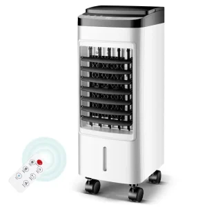 Охолоджувач повітря Germatic SK-001J, (120W, сенсорні кнопки, пульт, екран, колеса, автообіг, ємність – 5,5л, 2 контейнери для льоду)