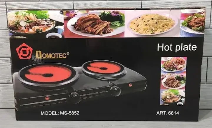 Електроплита Domotec MS-5852, інфрачервона на 2 осередки, 1200 W - Зображення 4