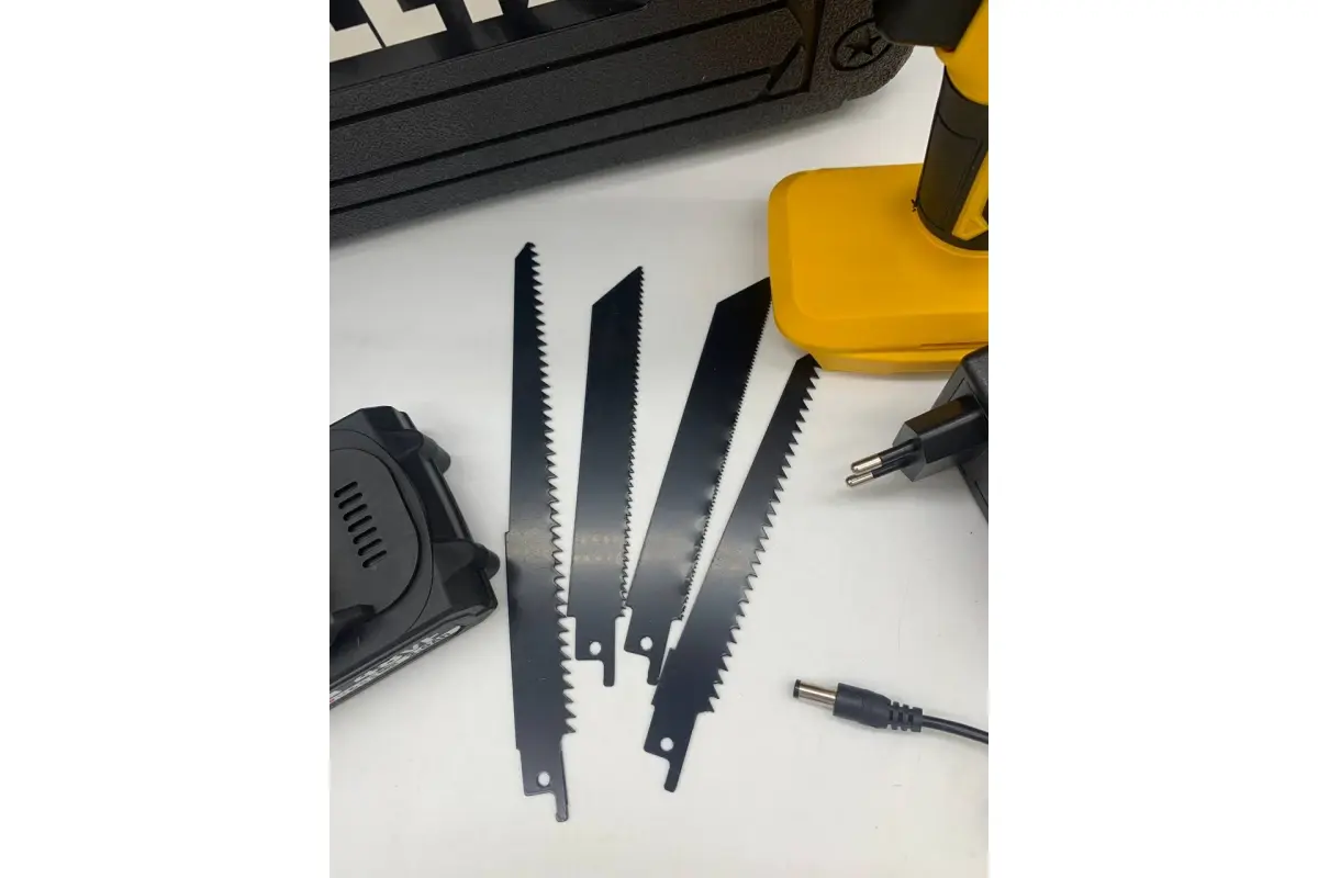 Портативна акумуляторна шабельна пилка лобзик 48V 2АКБ YELLOW - Зображення 6