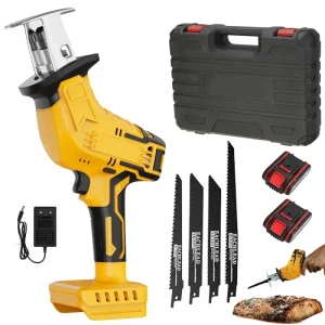 Портативна акумуляторна шабельна пилка лобзик 48V 2АКБ YELLOW