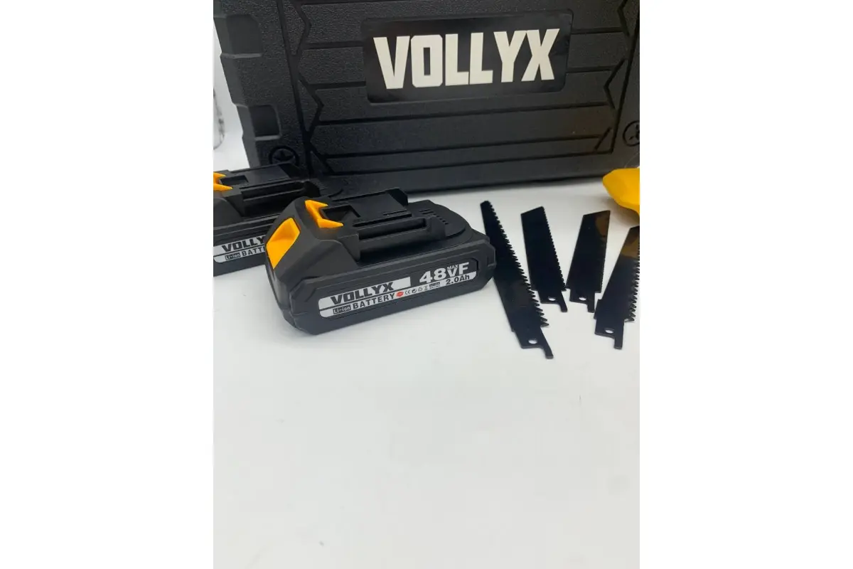 Портативна акумуляторна шабельна пилка лобзик 48V 2АКБ YELLOW - Зображення 3