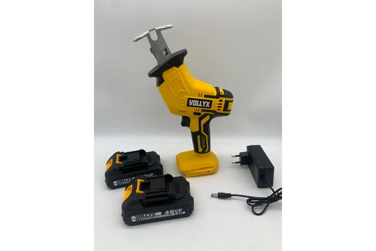 Портативна акумуляторна шабельна пилка лобзик 48V 2АКБ YELLOW - Зображення 2