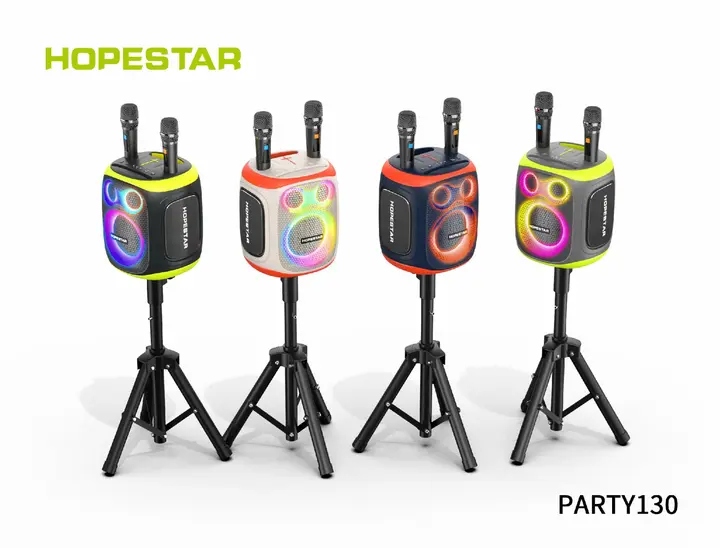 Портативна бездротова колонка Bluetooth Hopestar Party 130 з 2 Мікрофоном Караоке | 120Вт, Bluetooth - Зображення 2
