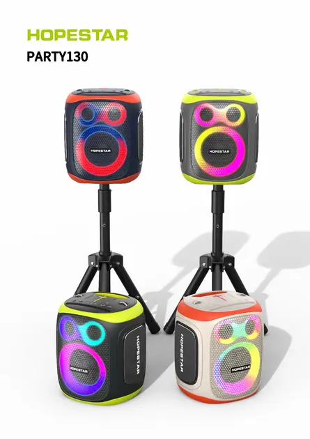 Портативна бездротова колонка Bluetooth Hopestar Party 130 з 2 Мікрофоном Караоке | 120Вт, Bluetooth - Зображення 8