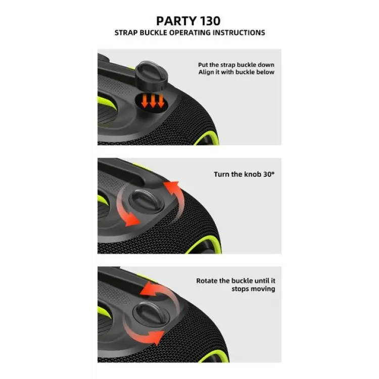 Бездротова Bluetooth колонка HOPESTAR PARTYBOX, 120 ВТ із двома мікрофонами - Зображення 6