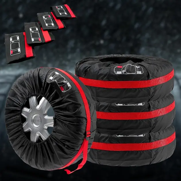 Захисні чохли для зберігання та транспортування автомобільних шин розмір L (R18-R19), комплект чохлів для коліс 4шт, AND101 - Зображення 2