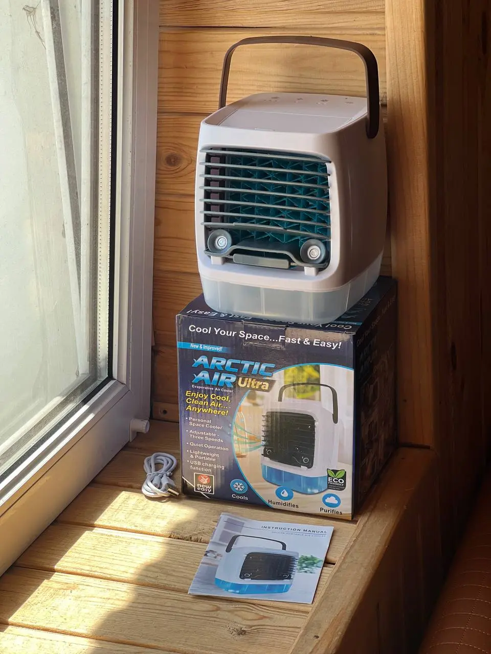 Портативний вентилятор USB з водяним охолодженням, розпилювач, Arctic air cooler AND XL-1375, зволожувач - Зображення 4