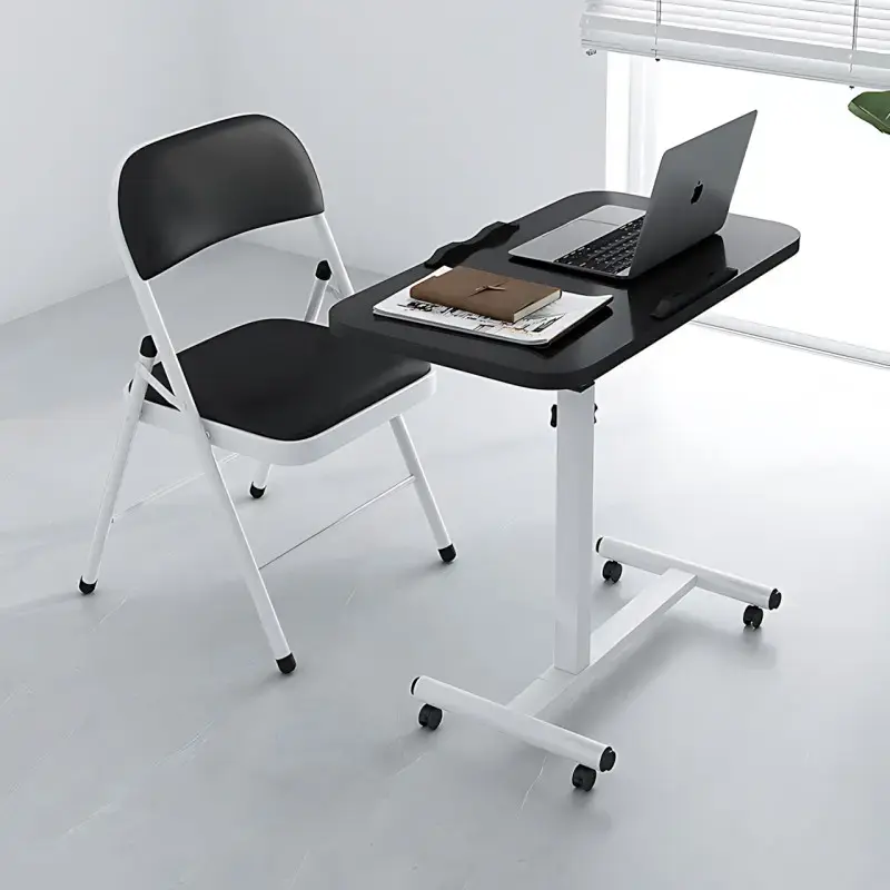 Стіл приліжковий на колесах із цільною стільницею (600/400/900мм) Zm530 - Зображення 4