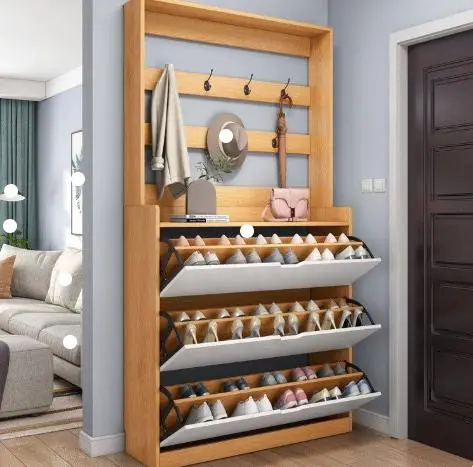 Вішалка з полицею для взуття STL-MD 75 / Полиця для взуття в передпокій (Г24/Ш80/В220)