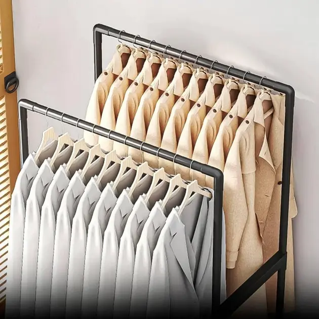 Стійка-вішалка на колесах для речей та взуття (YH9918-1) - Зображення 3