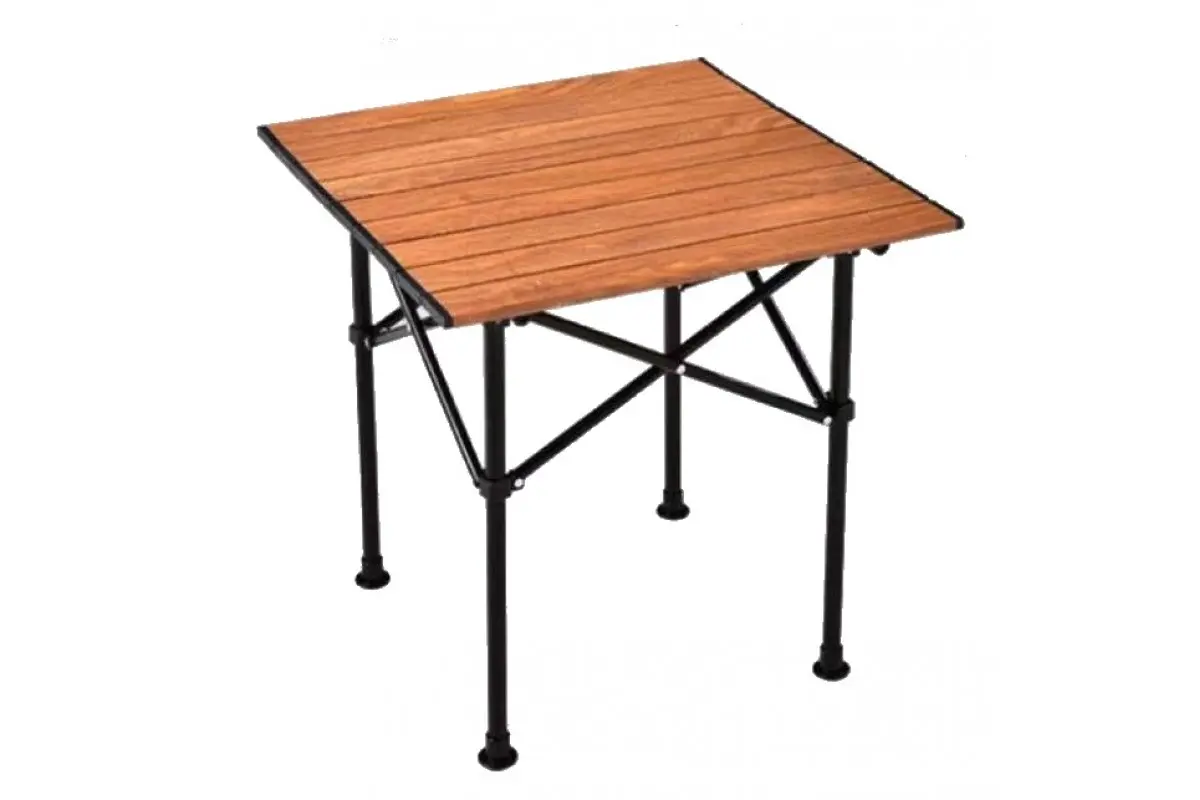 Стіл квадратний STD-07 складаний у чохлі, метал+пластик Д530*Ш510*В500мм коричневий - Зображення 2