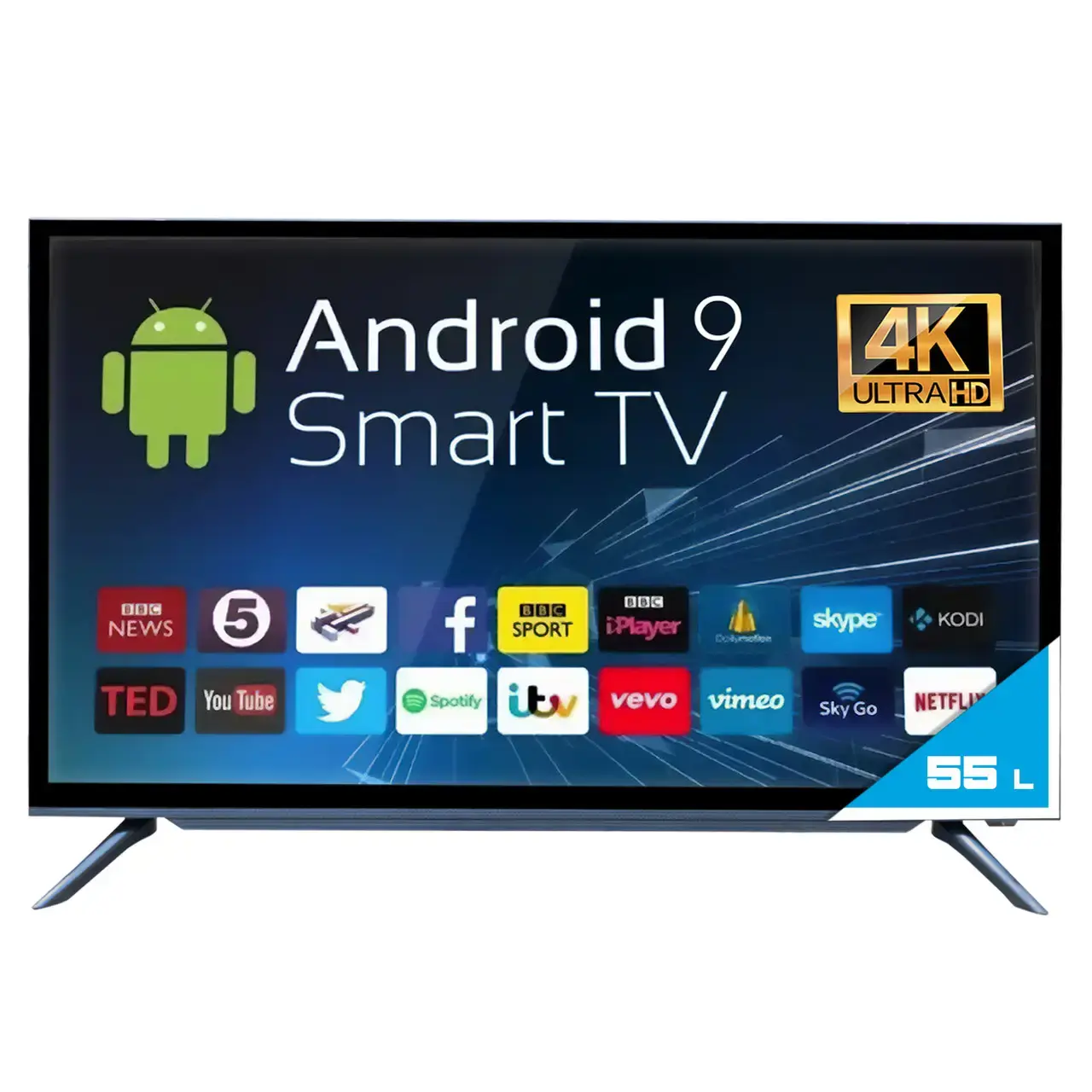 Телевізор Android TV 55" дюйми Android T2 FULL HD USB/HDMI wi-fi