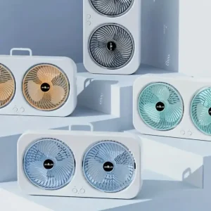 Компактний настільний вентилятор з подвійним потоком повітря та циркуляцією повітря AND LY-879