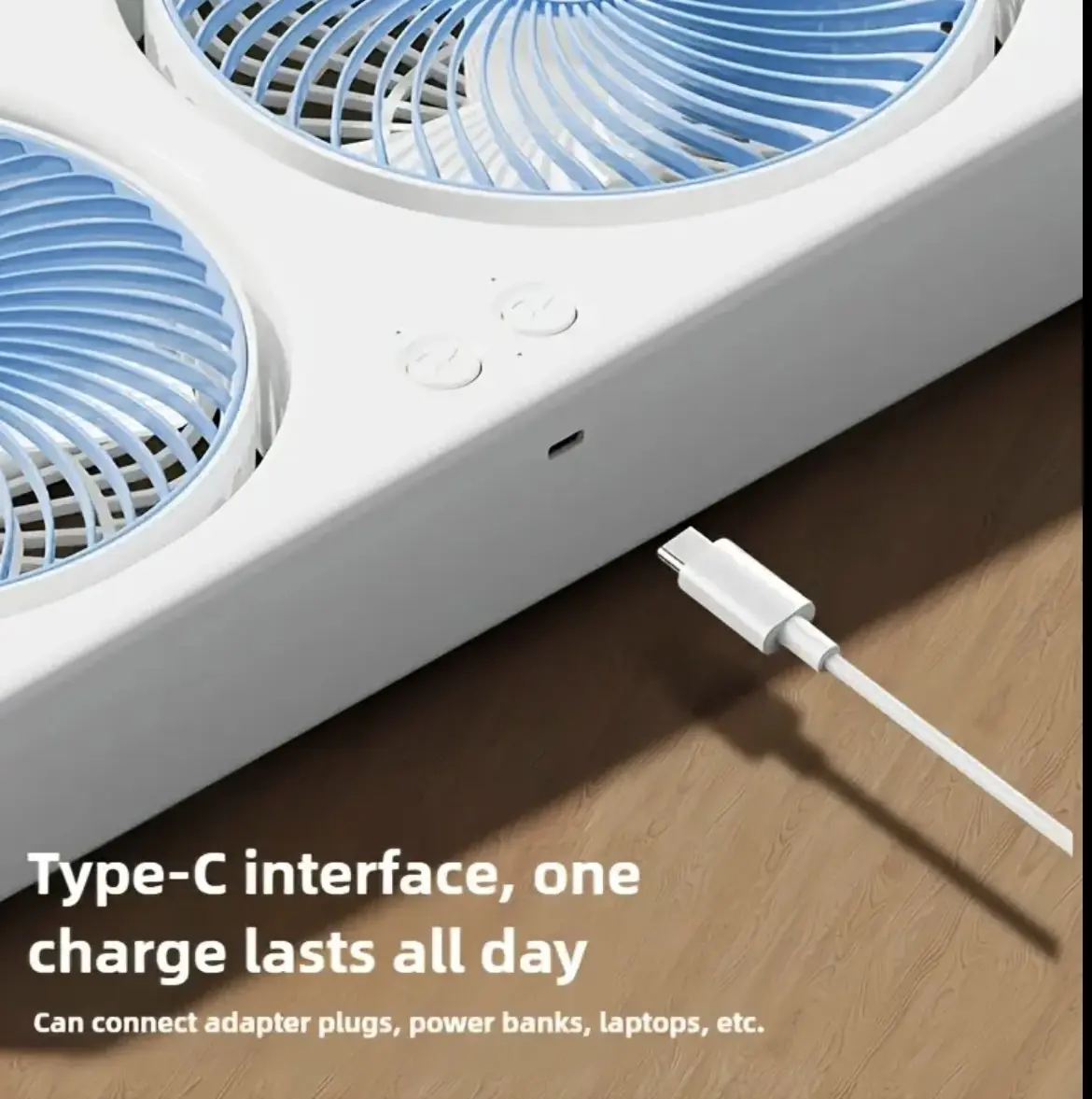 Компактний настільний вентилятор з подвійним потоком повітря та циркуляцією повітря AND LY-879 - Зображення 8