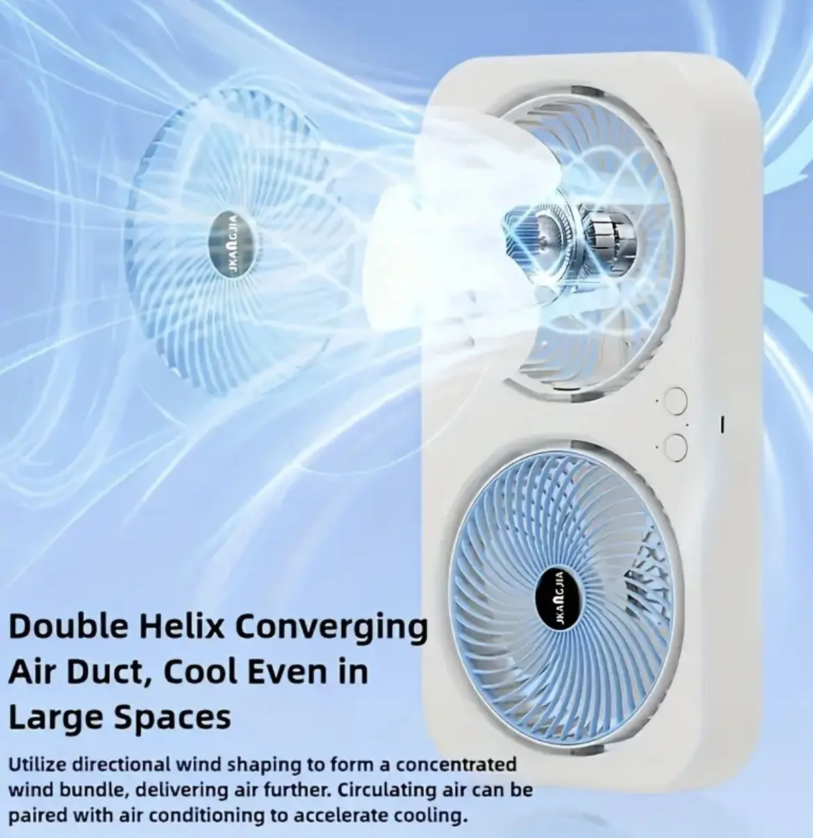 Компактний настільний вентилятор з подвійним потоком повітря та циркуляцією повітря AND LY-879 - Зображення 7