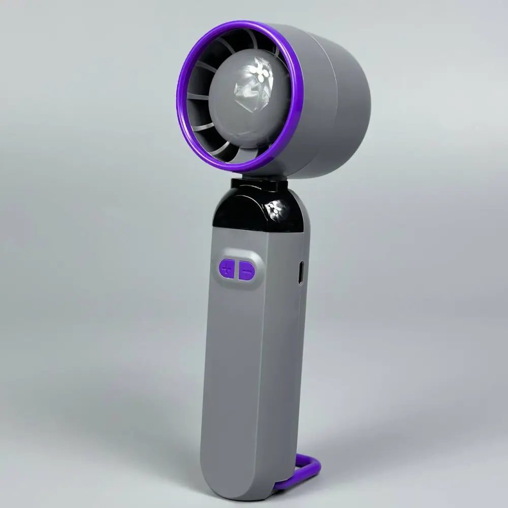 Вентилятор портативний настільний ручний Handheld fan LY-937 із вбудованим акумулятором та з цифровим дисплеєм, 5 швидкостей - Зображення 4