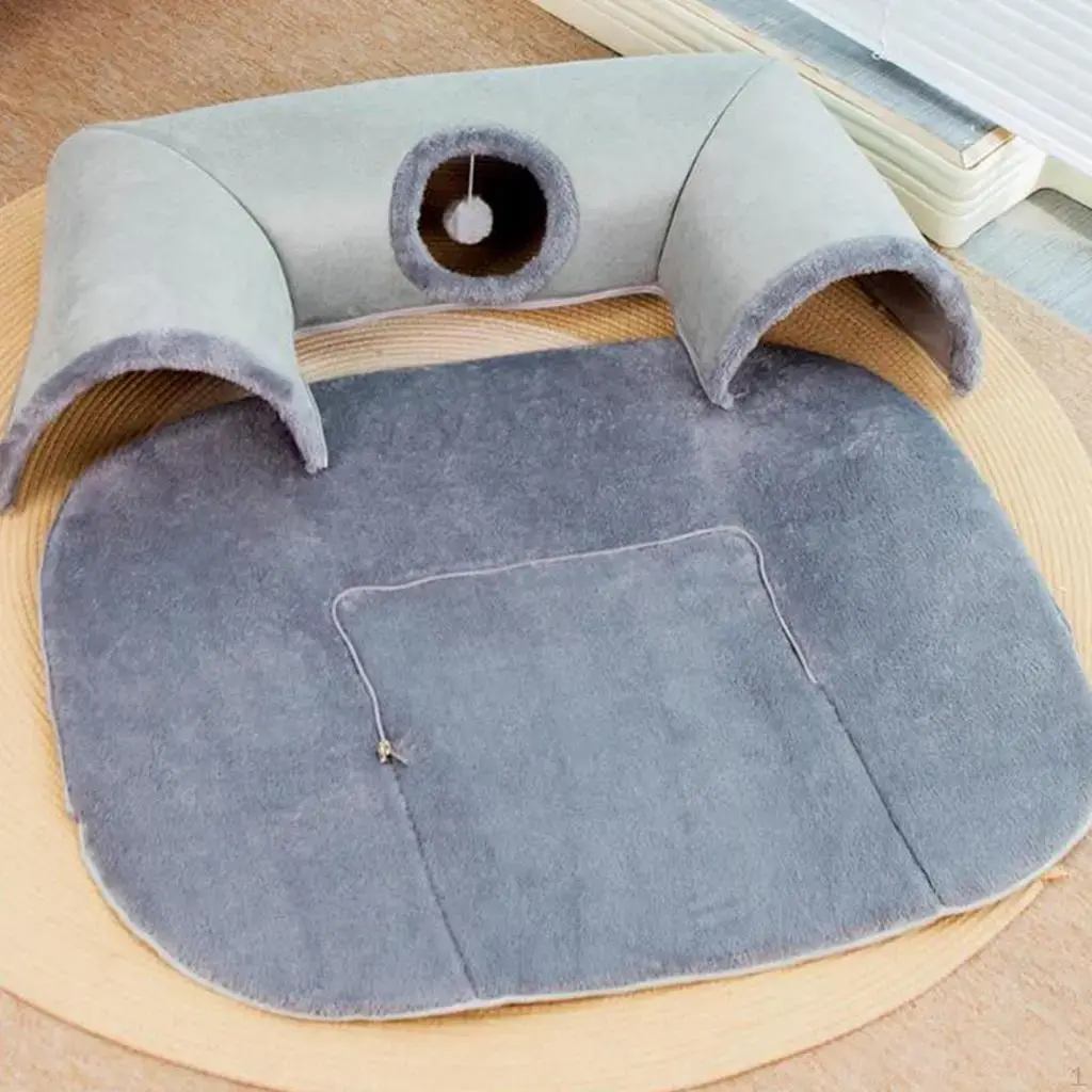 Ігровий тунельний килимок Інтерактивна іграшка ігровий будиночок 2 в 1 Cat Bed - Зображення 2