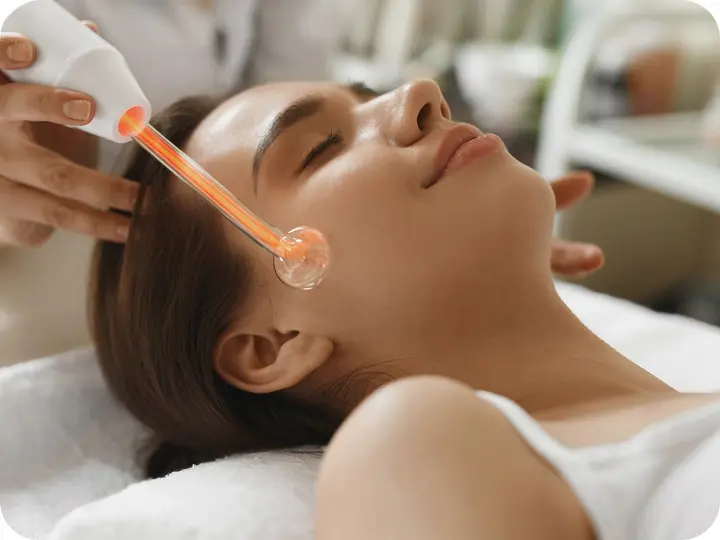 Дарсонваль для догляду за волоссям, шкірою обличчя та тіла в домашніх умовах, косметологічний апарат - Зображення 4