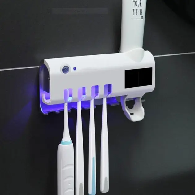Тримач-диспенсер для зубної пасти та щіток Toothbrush sterilizer автоматичний - Зображення 3